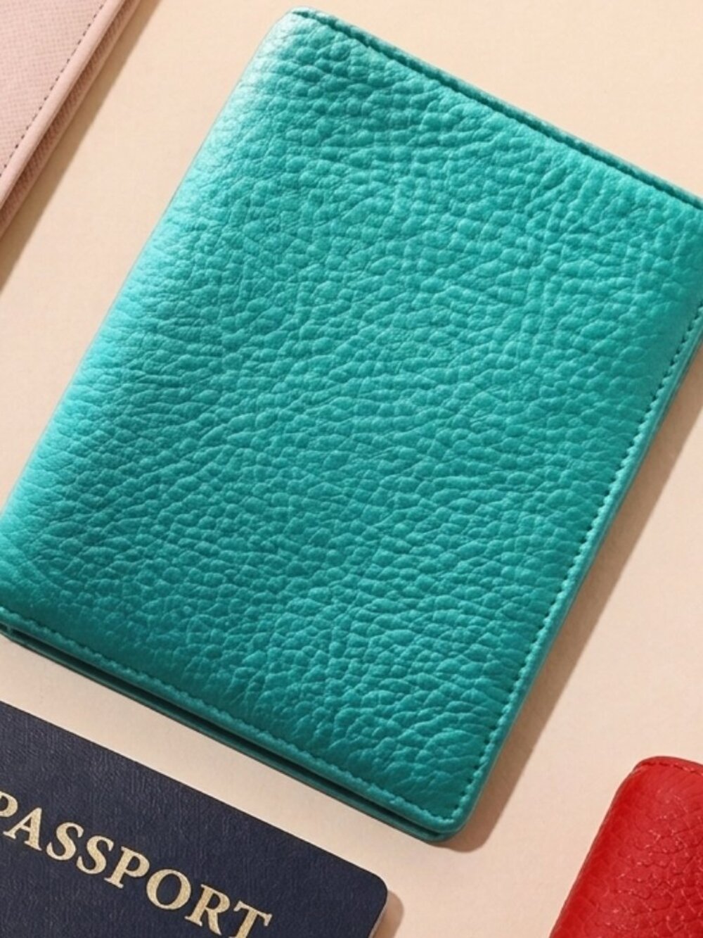 Leatherology Deluxe Leather Passport Cover Tiffany Blue Turquoise Like New